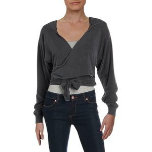 Free People Cropped Hoodie (wrap waist)
